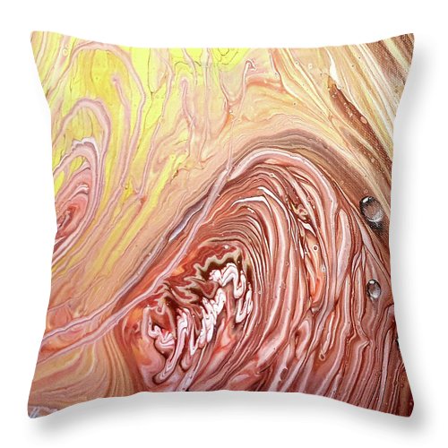 Throw pillow drops-on-flower